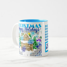 HAPPY HOLIDAYS | WINTER WONDERLAND | Advent | Zweifarbige Tasse
