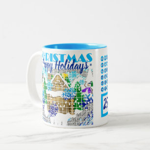 HAPPY HOLIDAYS   WINTER WONDERLAND   Advent   Zweifarbige Tasse