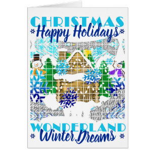 HAPPY HOLIDAYS   WINTER WONDERLAND DREAMS   Karte