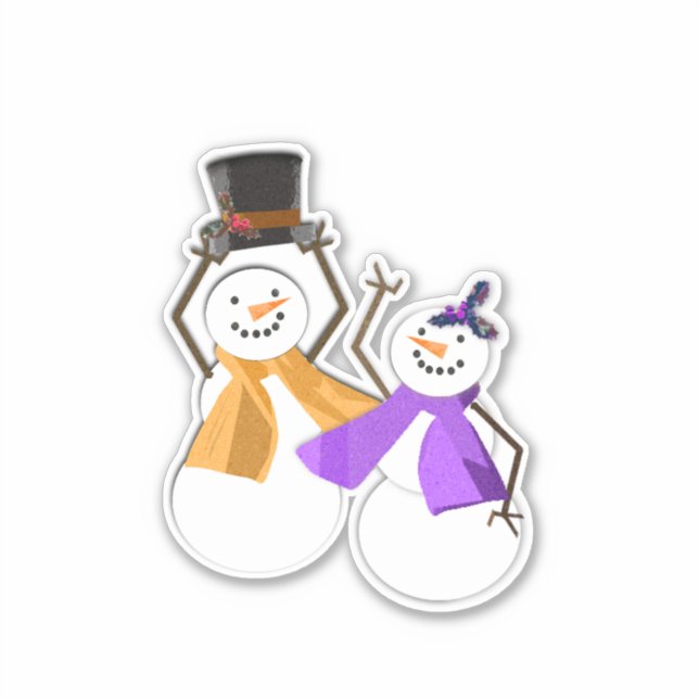 HAPPY HOLIDAYS | Winterfreunde | Aufkleber (Vorderseite)