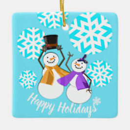 HAPPY HOLIDAYS | Winterfreunde | Keramikornament