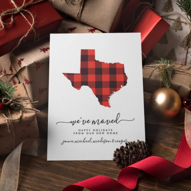 Happy Holidays | Wir haben uns bewegt | Texas Postkarte (Von Creator hochgeladen)