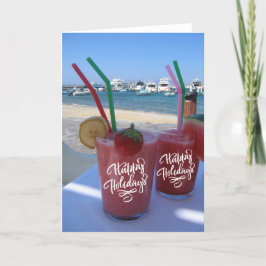 Happy Holidays with Strawberry Daiquiris - Karte