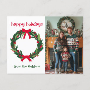 Happy Holidays Wreath CUSTOM FOTO Weihnachten