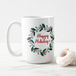 Happy Holiday's Wreath Mug Kaffeetasse