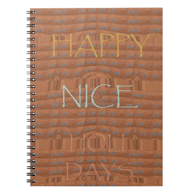 Happy Holidays Zebra Kunstdruckerei Notizblock (Vorderseite)