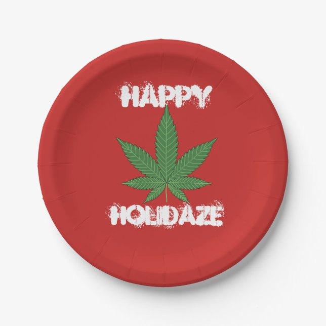 Happy Holidaze Personalisiert Pappteller (Vorderseite)