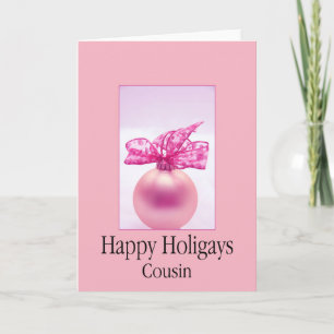 Happy Holigays Cousin Weihnachtskarte Feiertagskarte