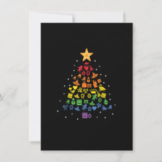 Happy Holigays LGBT Christmas Tree Costume Gay Pri Einladung
