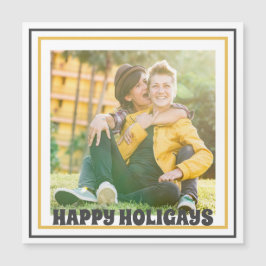 Happy Holigays LGBTQ Weihnachtsfest Foto Magnetkarte
