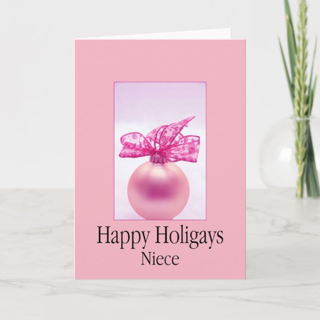 Happy Holigays Niece Feiertagskarte (Vorderseite)