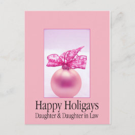 Happy Holigays Tochter & Ehefrau Weihnachtskarte Feiertagspostkarte