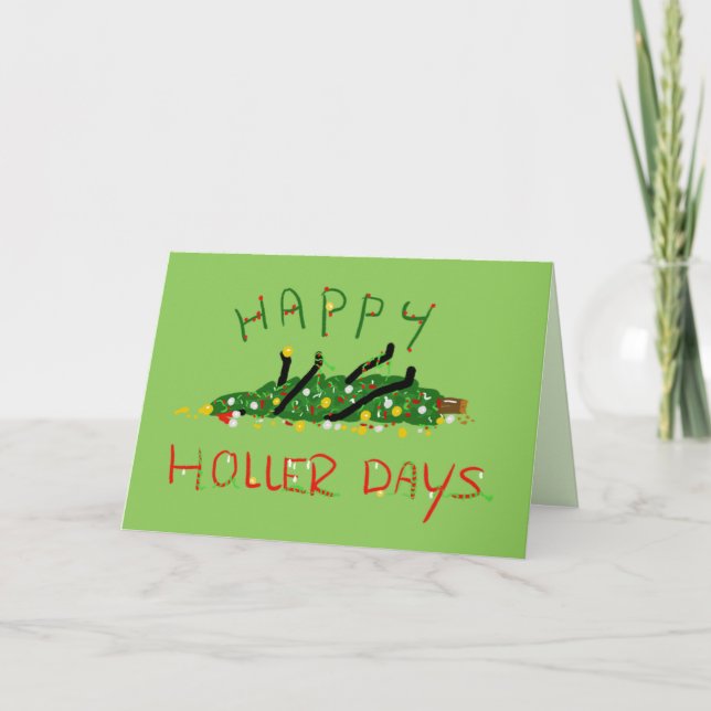 Happy Hollerdays 1 - O Weihnachtsbaum. Karte (Vorderseite)