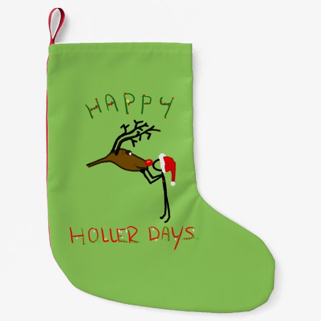 Happy Hollerdays 4 - ein Rentier küssen! Kleiner Weihnachtsstrumpf (Vorderseite)