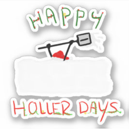 Happy Hollerdays 5 - Schneeschuhen. Aufkleber