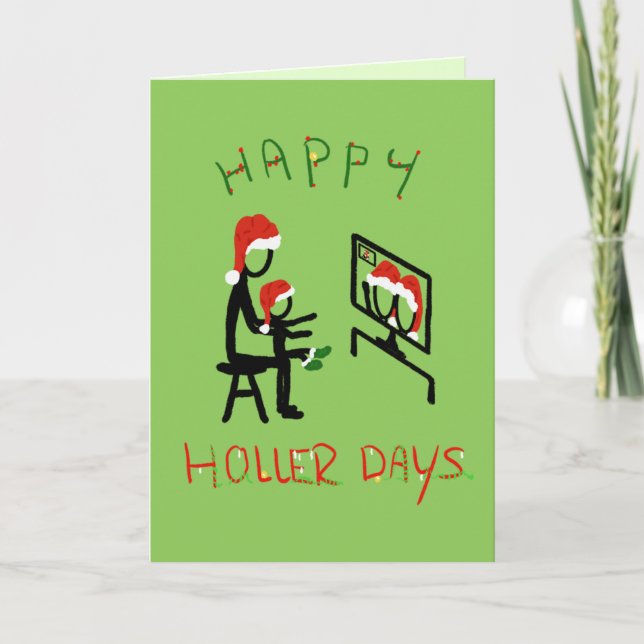 Happy Hollerdays 7 - Zoom Treffen. Karte (Vorderseite)