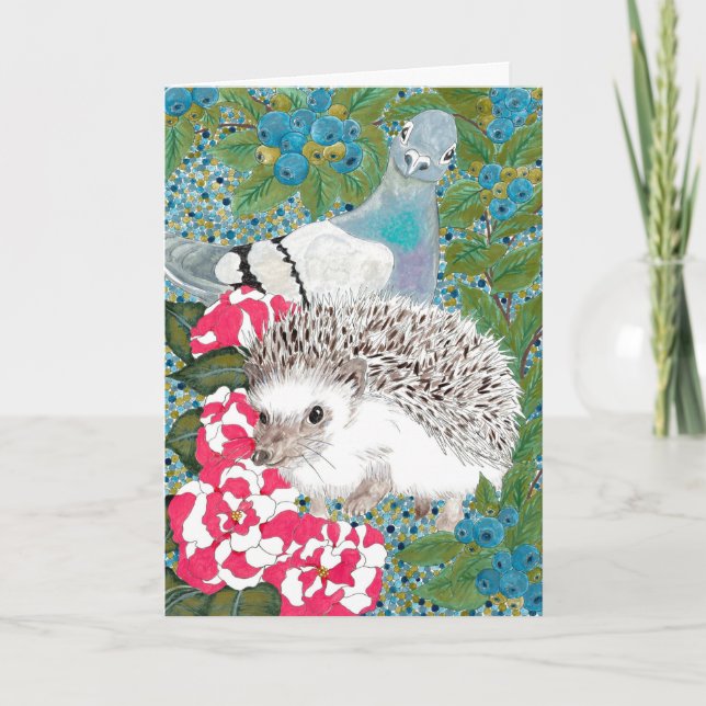 Happy Hollow Grußkarte - Igel Karte (Vorderseite)