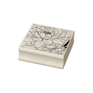 Happy Hollow Koi - Water Lily Gummistempel
