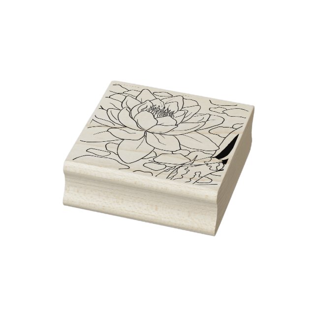 Happy Hollow Koi - Water Lily Gummistempel (Stempel)
