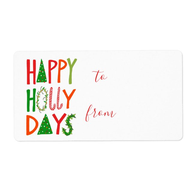 HAPPY HOLLY DAYS Sweet Holiday Xmas Weihnachten (Vorne)