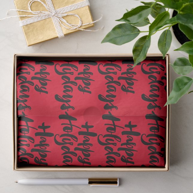 Happy Holydays Holidays Frohe Weihnachten Seidenpapier (Geschenk)