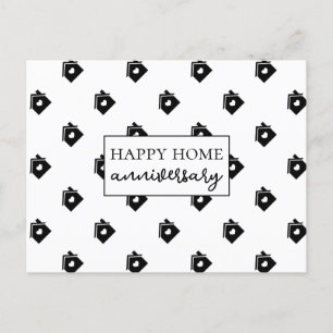 Happy Home Jubiläum Immobilien  Postkarte