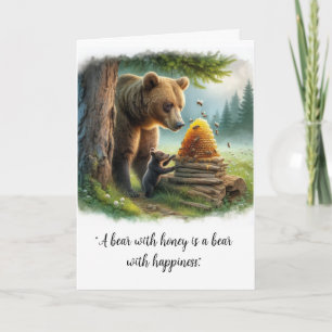Happy Honey Bear Quote Karte
