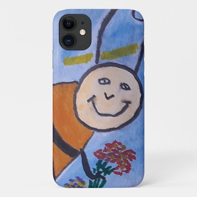 Happy Honey Bee Case-Mate iPhone Hülle (Rückseite)