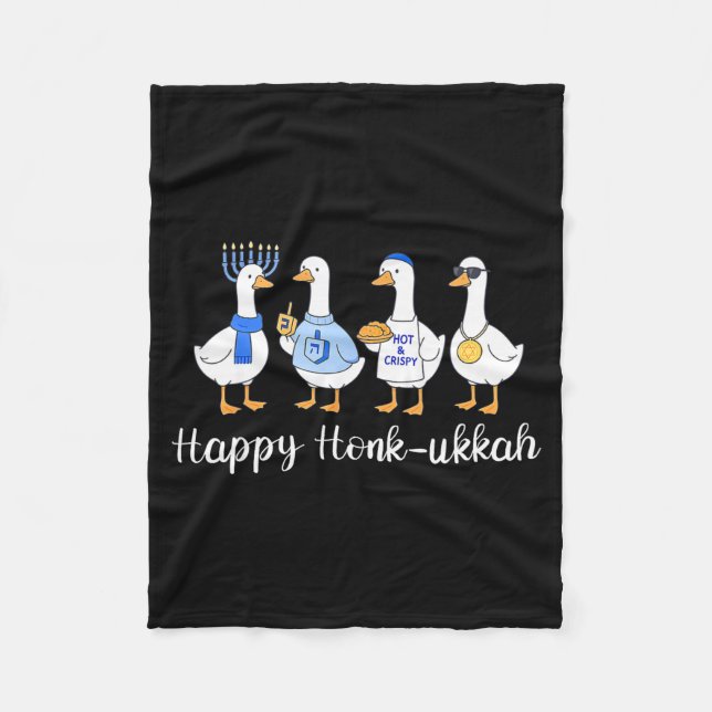 Happy Honkukkah Hanukkah Funny Chanukah Jewish Fes Fleecedecke (Vorderseite)