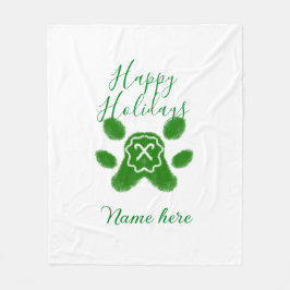 Happy Hop Hund Pfoten Candy Stock Tier Fleecedecke