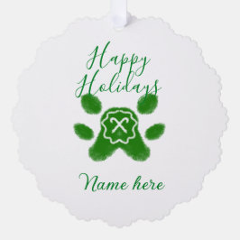 Happy Hop Hund Pfoten Candy Stock Tier Ornament Karte