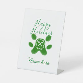 Happy Hop Hund Pfoten Candy Stock Tier Sockelschild