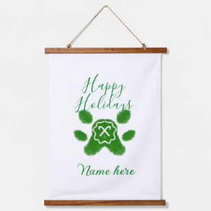 Happy Hop Hund Pfoten Candy Stock Tier Wandteppich Mit Holzrahmen
