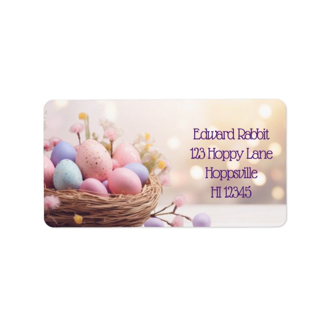 Happy Hoppy Mail: Ostergrüße EGG-STAR Special Adressaufkleber (Vorne)