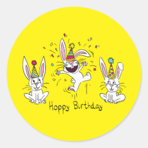 Happy Hoppy Stickers Lapin Lapin Anniversaire