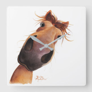 Happy Horse ' MAD MAX ' auf einer Wall Clock Quadratische Wanduhr