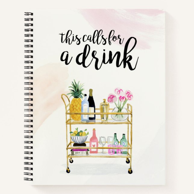 Happy Hour auf Zuhause II Notizbuch (Vorderseite)