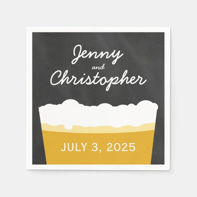 Happy Hour Brewery Bierbrauerei Party Napkins Serviette (Vorderseite)