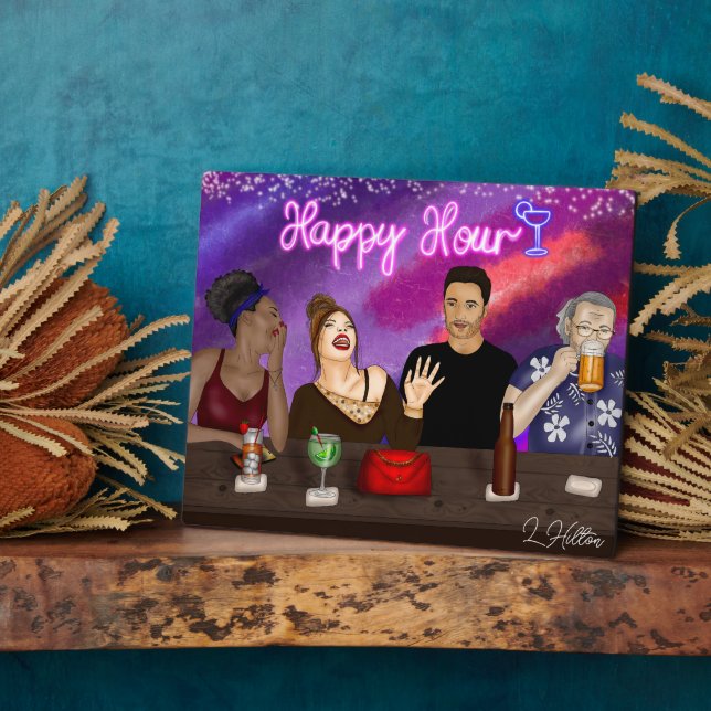 Happy Hour | Digitale Kunst Fotoplatte (Seite)