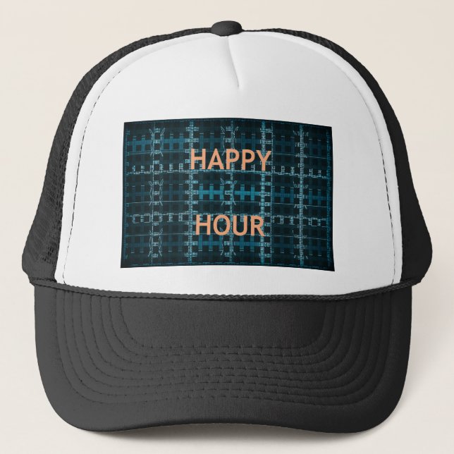 Happy Hour einfach glücklich Truckerkappe (Vorderseite)