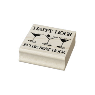 Happy Hour ist der beste Stunden-Drink-Cocktail Gummistempel