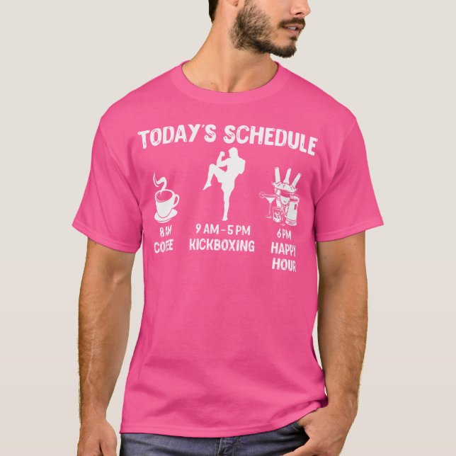 Happy Hour Kickboxing Funny Kickboxing T-Shirt (Vorderseite)