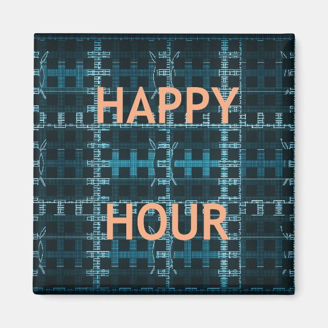 Happy Hour Kühlschrankmagnets Magnet (Vorne)