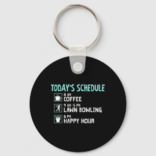 Happy Hour Lawn Bowling Shirt - Funny Lawn Bowling Schlüsselanhänger