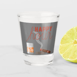 Happy Hour mit Bourbon und Zigar Schnapsglas