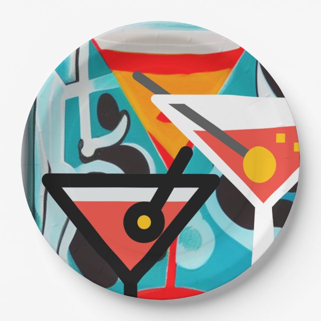 Happy Hour Pappteller (Vorderseite)