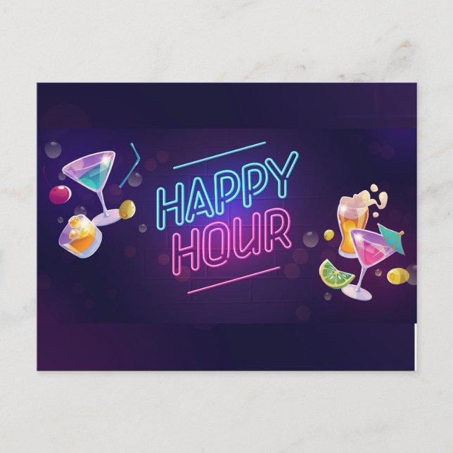 Happy Hour Postcard Postkarte (Vorderseite)