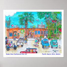 Happy Hour Restaurant Poster