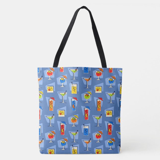 Happy Hour Retro Hawaiian Tropical Drink Beach sac (Devant)