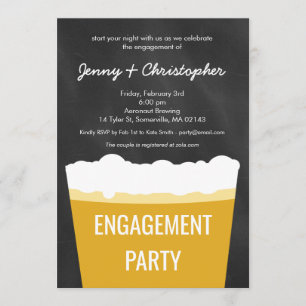 Happy Hour Shower Bier Engagement Invitation